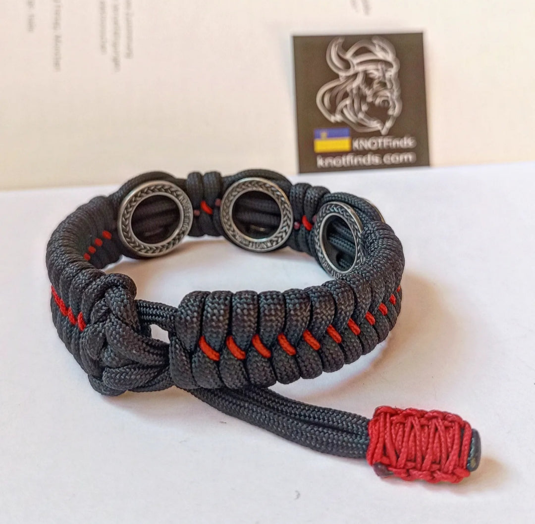 Catholic bracelet. Christian protective amulet. Cross of Saint Benedict. Jerusalem Cross, Jesus Christ. Paracord bracelet.