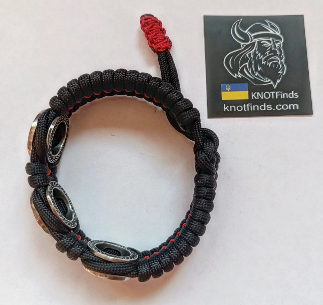 Catholic bracelet. Christian protective amulet. Cross of Saint Benedict. Jerusalem Cross, Jesus Christ. Paracord bracelet.
