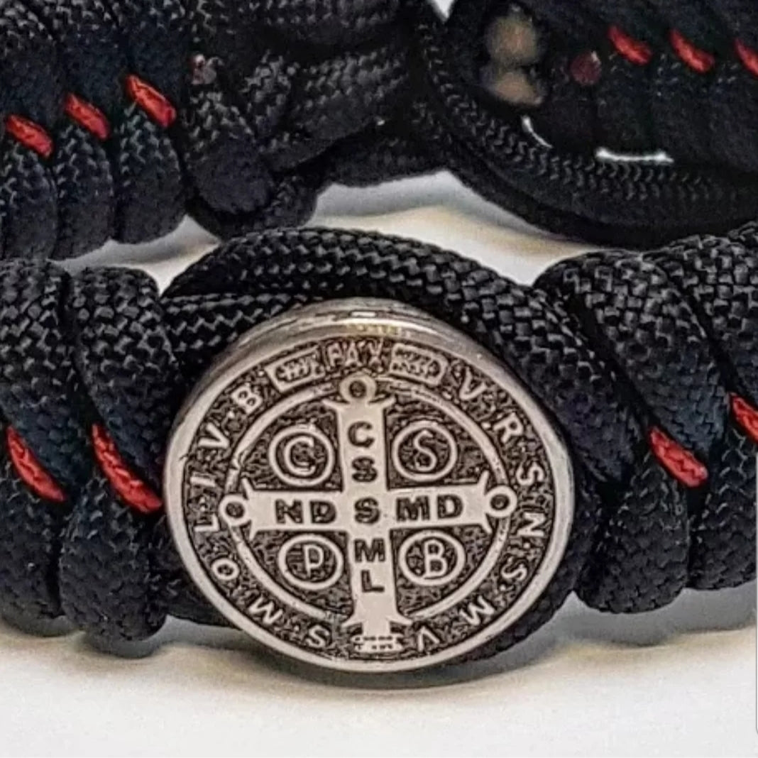 Cross of Saint Benedict. Exorcist bracelet . Religious symbols. Catholic bracelet. Vatican symbols.