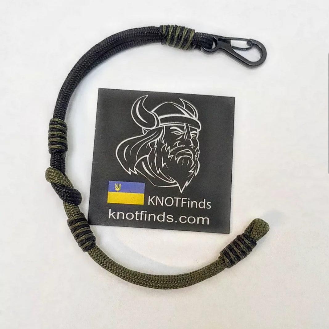 Men’s Paracord Bracelet with Carabiner – Army Style Rope Bracelet – Waterproof Handmade Survival Gift for Him