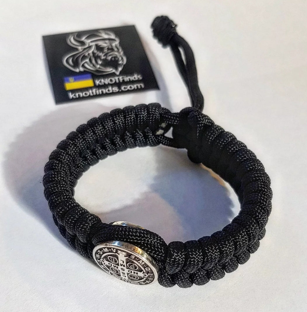 Exorcist Bracelet | St. Benedict Cross Bracelet | Catholic Paracord Bracelet | Religious Gift for Men & Women | Handmade Vatican Jewelry