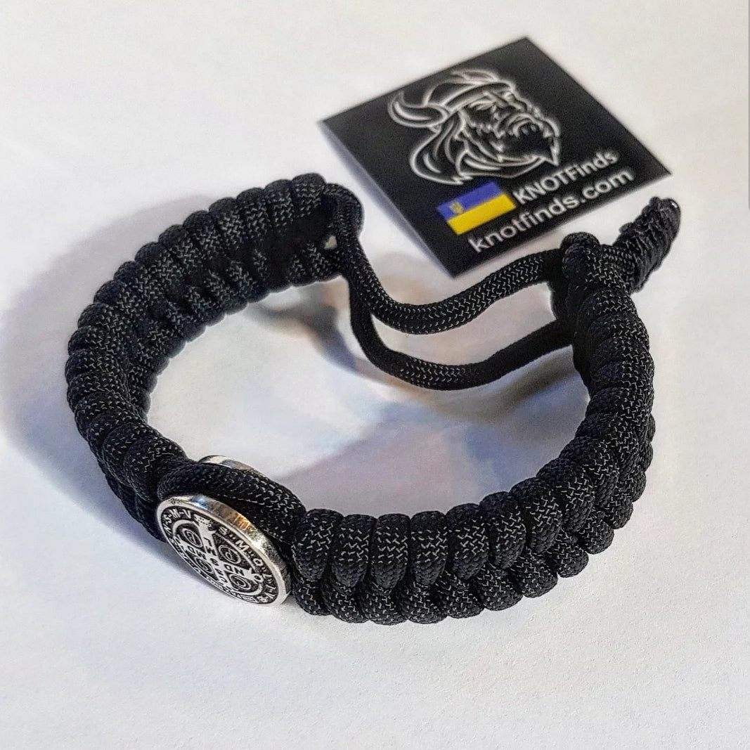 Exorcist Bracelet | St. Benedict Cross Bracelet | Catholic Paracord Bracelet | Religious Gift for Men & Women | Handmade Vatican Jewelry