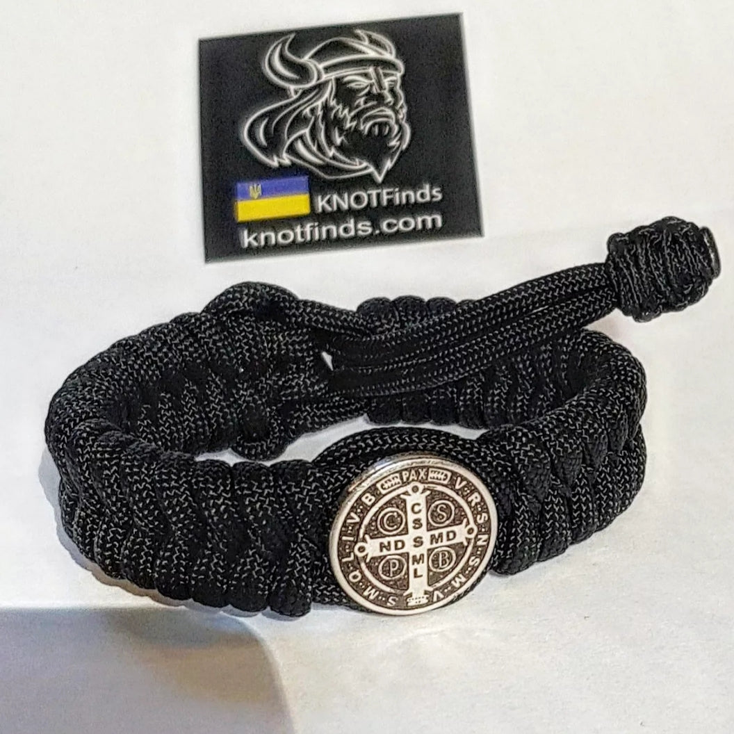 Exorcist Bracelet | St. Benedict Cross Bracelet | Catholic Paracord Bracelet | Religious Gift for Men & Women | Handmade Vatican Jewelry