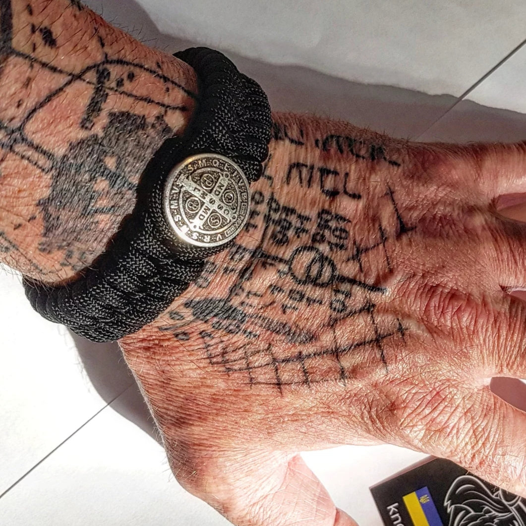 Exorcist Bracelet | St. Benedict Cross Bracelet | Catholic Paracord Bracelet | Religious Gift for Men & Women | Handmade Vatican Jewelry