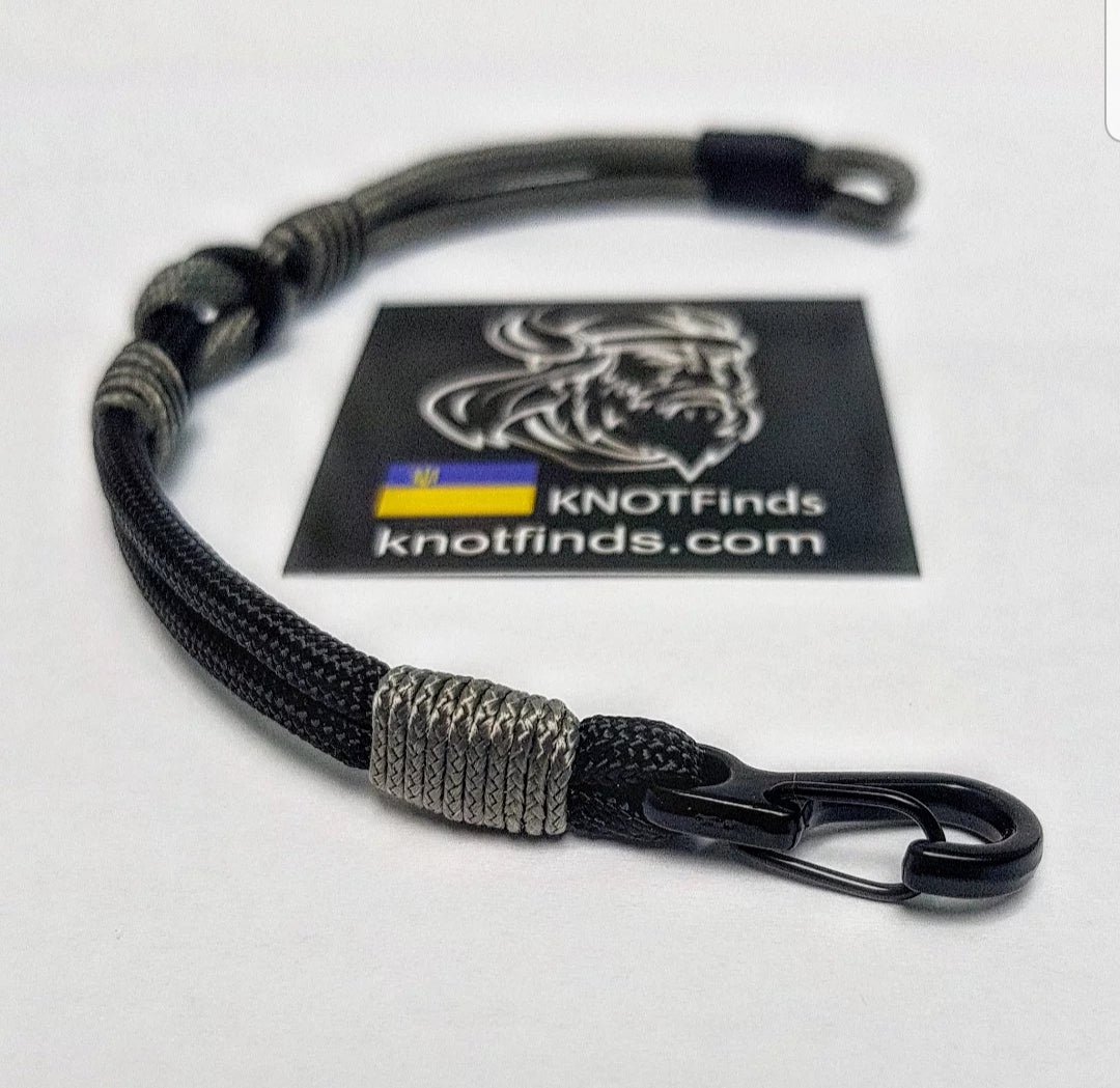 RAVEN Paracord Bracelet with Carabiner | Handmade Viking-Style Unisex Bracelet | Personalized Gift for Him or Her | Biker Bracelet | Water-Resistant