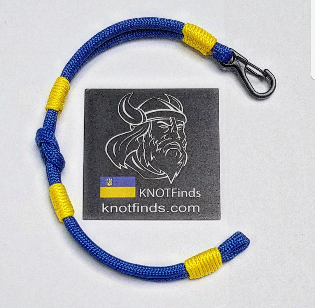 Ukrainian bracelet. Thin paracord bangle. Ukrainian symbol. Glory to Ukraine.
