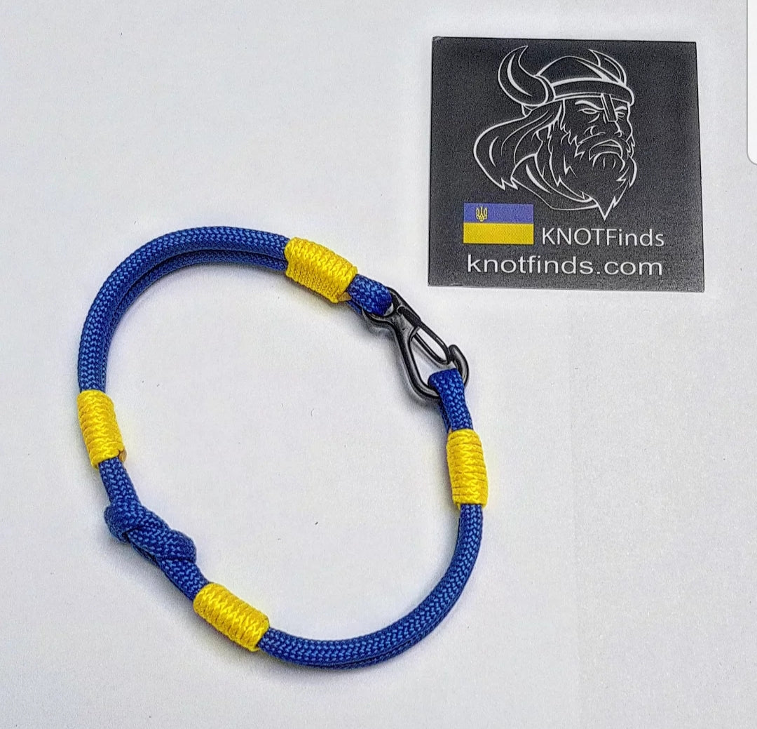 Ukrainian bracelet. Thin paracord bangle. Ukrainian symbol. Glory to Ukraine.