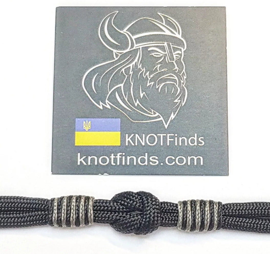 Black Prince Paracord Bracelet with Carabiner | Handcrafted Viking Bracelet Unisex | Personalized Gift for Him or Her | Biker Bracelet | Waterproof