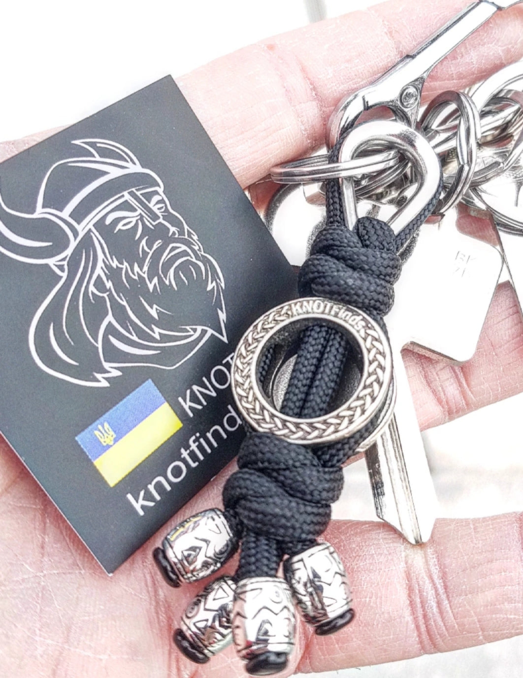 Saint Benedict Cross Keychain – Luxury Handmade Paracord Keychain, Protection Symbol, Christian Amulet, Men's EDC Stainless Steel