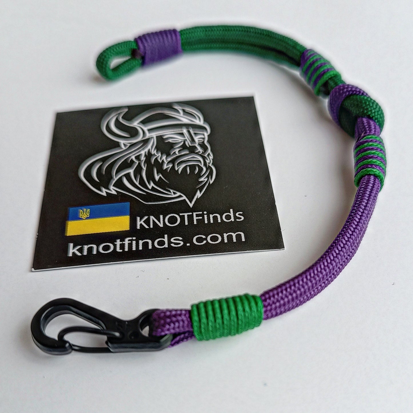 Thin purple and dark green bracelet. Mystical bracelet. Skydiving bangle. Surfer bracelet. Summer bangle. Beach accessory. Unusual bangle color.