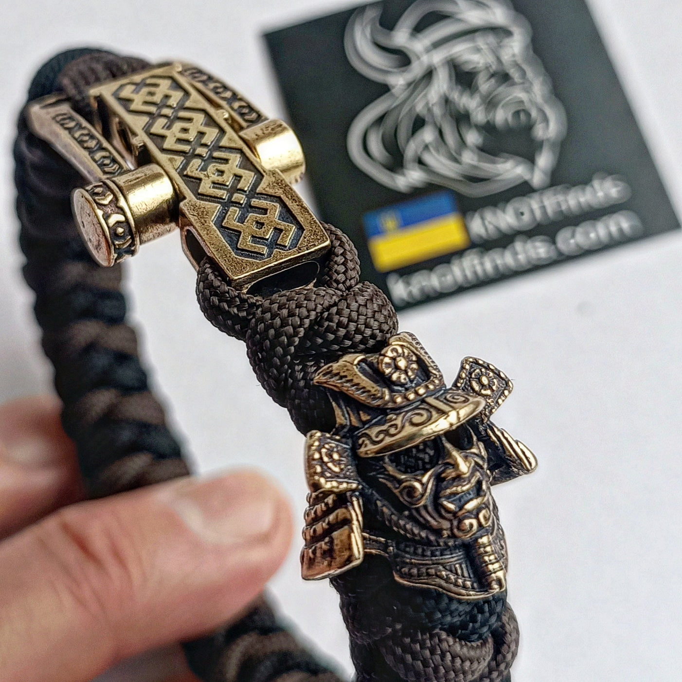 Samurai bracelet / Scandinavian jewelry / gift for him / paracord bracelet / parachute cord / biker bangle