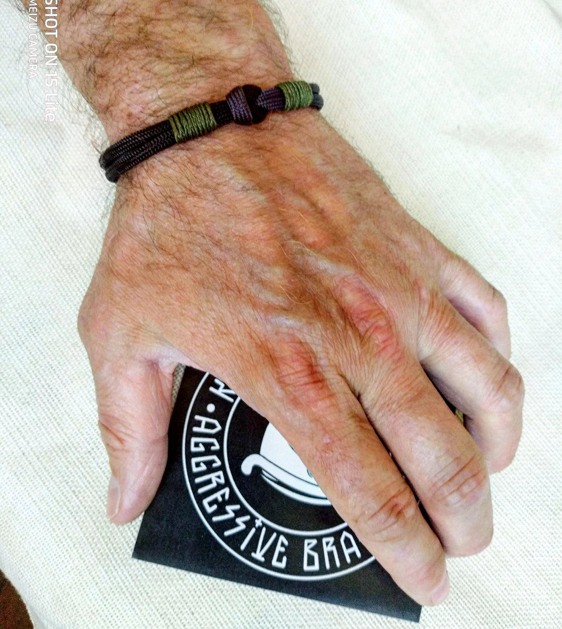 Viking bracelet / Scandinavian jewelry / gift for him / paracord bracelet / parachute cord / viking cuff / biker bangle