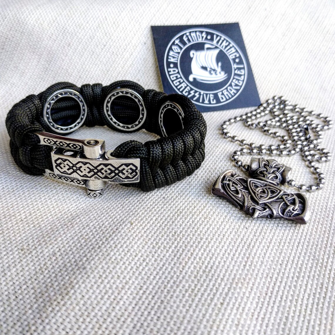 Silver 925 Sterling bracelet. Valknut. Valkyrie. Helmet Horror. Luxury paracord bracelet.Viking style.