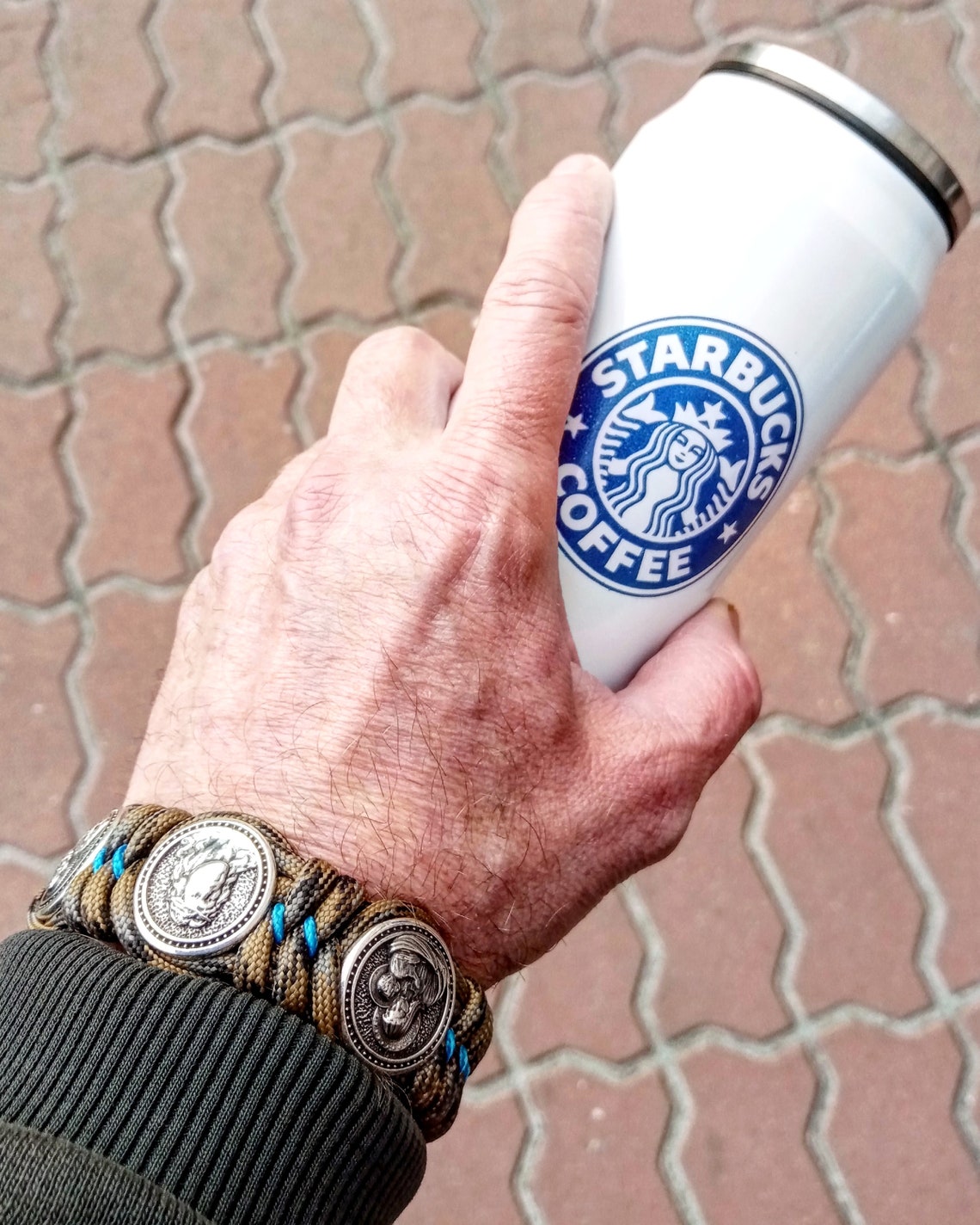 Religious paracord bracelet.Jesus Christ, Saint Nicholas, Virgin Mary. Silver 925 Sterling. Luxury Easter gift.