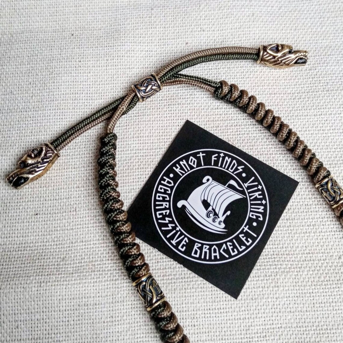 Runic necklace. Paracord jewelry. Viking style. Mens accessories. Thor's Hammer pendant.