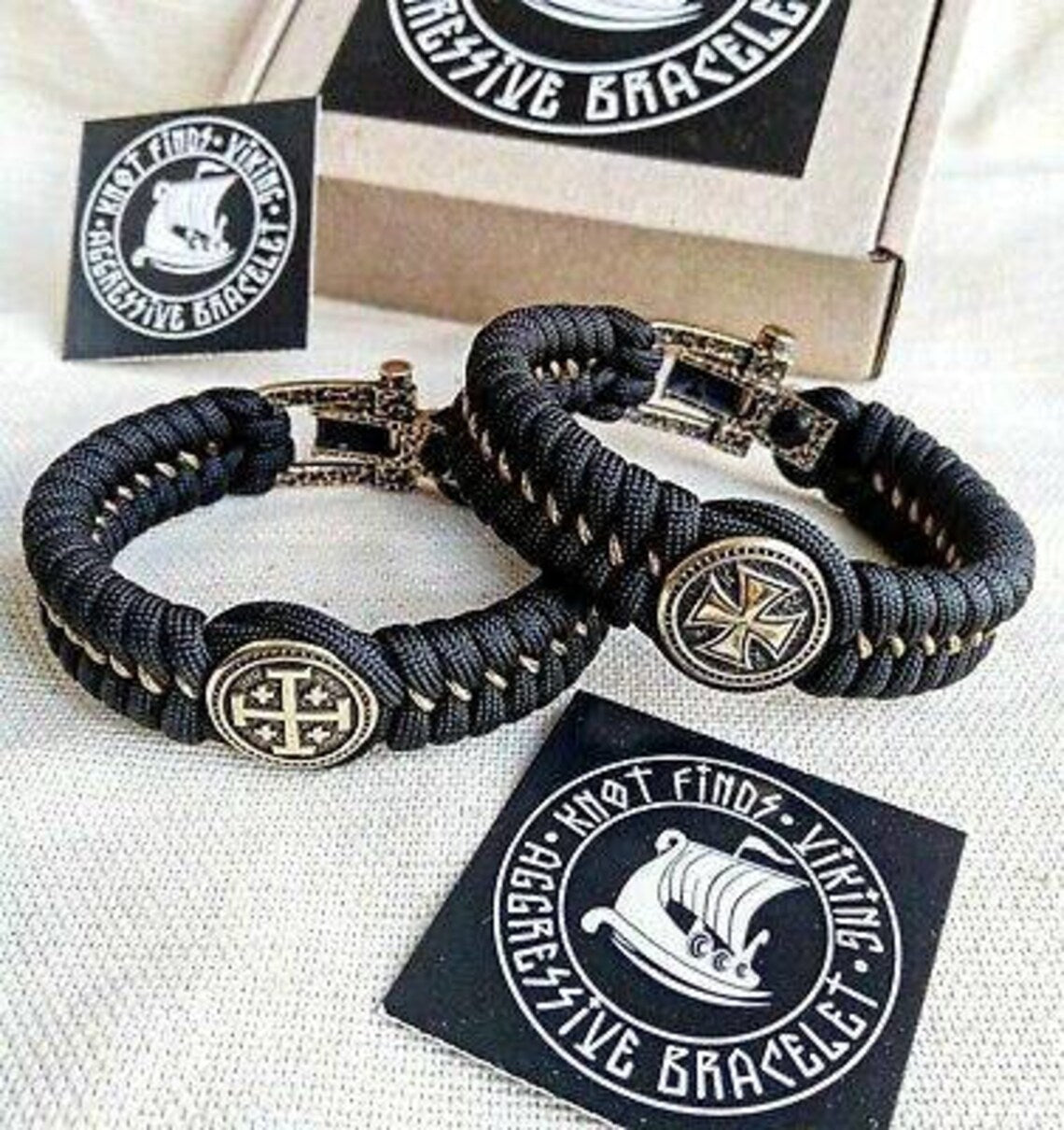 Jerusalem cross, Paracord bracelet, men's accessories.