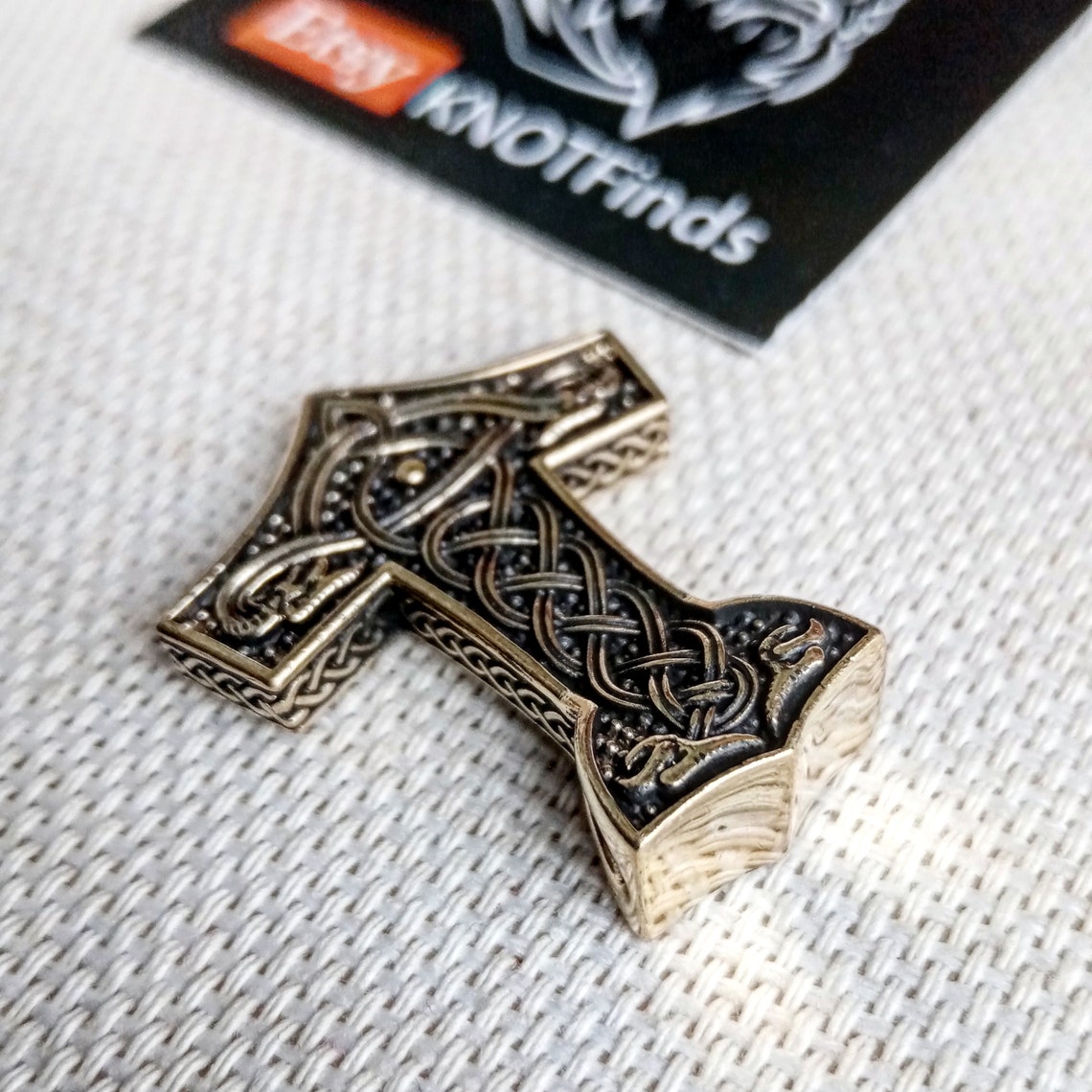 Thor's Hammer pendant , Mjolnir, viking jewelry, manual casting,