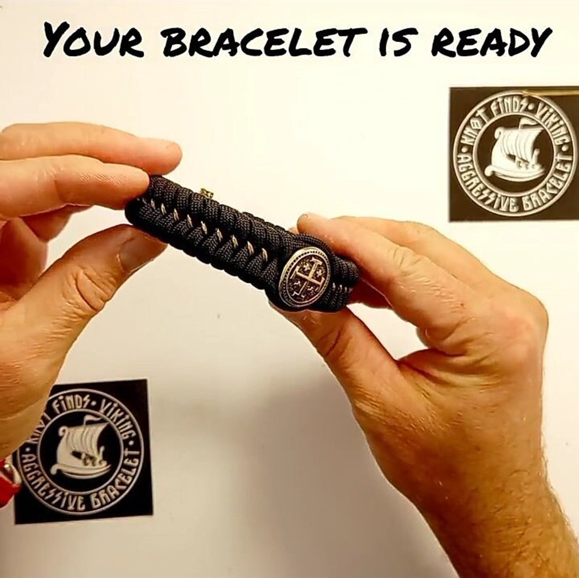 Set for weaving a bracelet from paracord. DIY gift. Do it yourself. Jerusalem cross bangle.