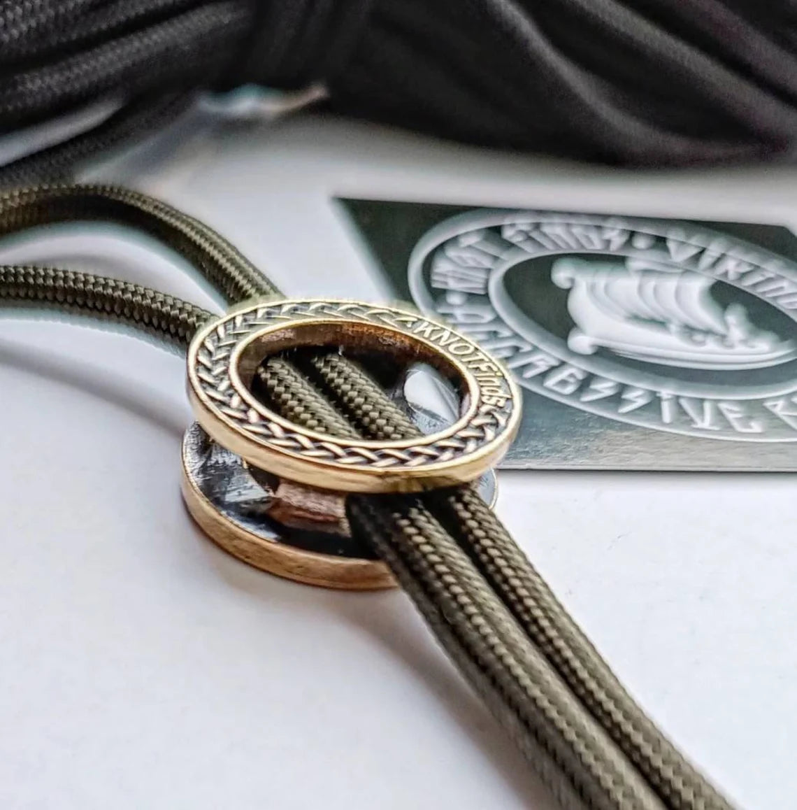 Bead SAINT NICHOLAS. Bead for Bracelet. Religious jewelrly. Paracord accessories. Manual casting. Celtic knot. Brass bead.