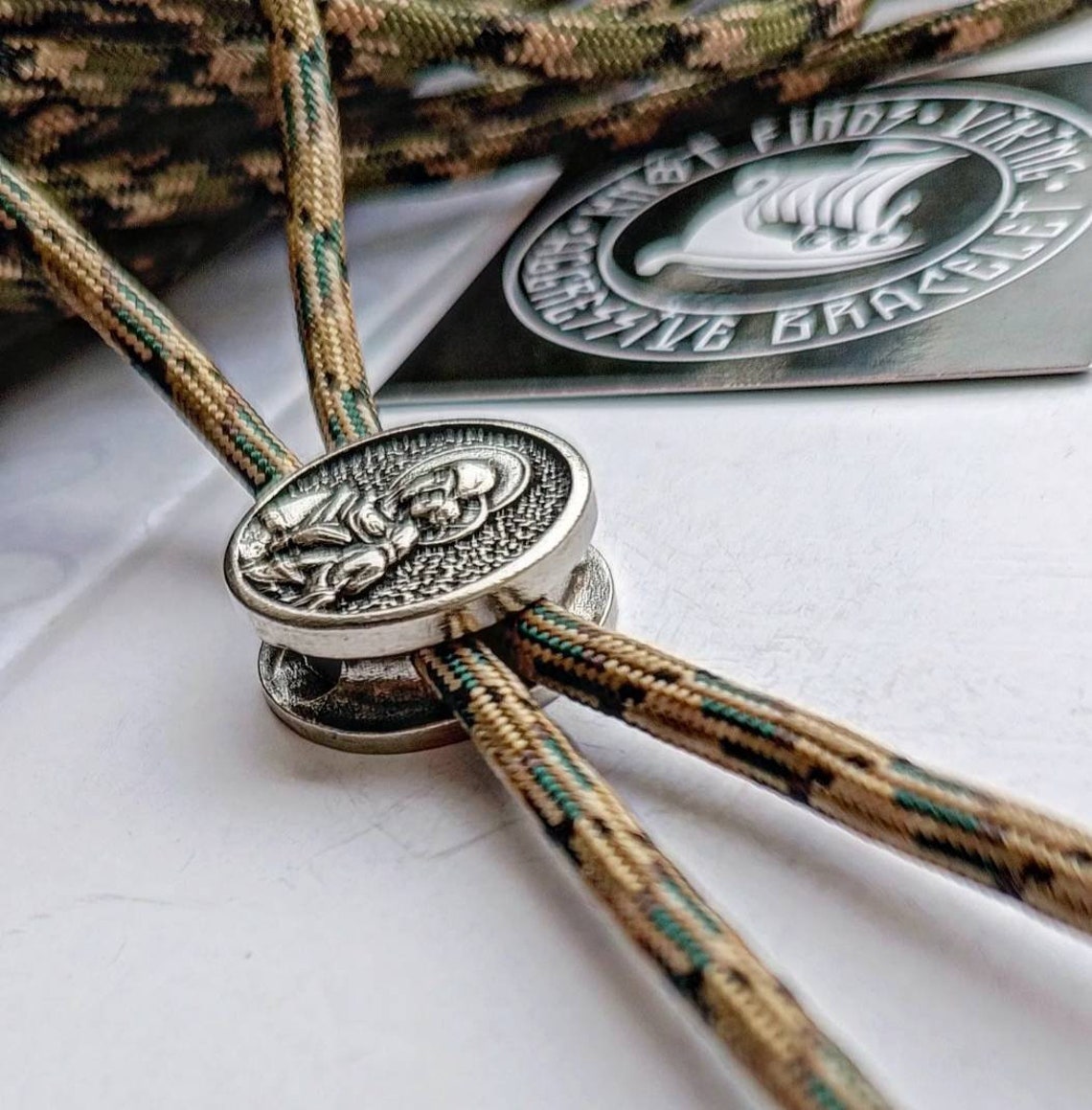 Steel Round Bead VIRGIN MARY. Bead for Bracelet Religious symbols. Viking Jewelry. Protective amulet. Easter holidays.