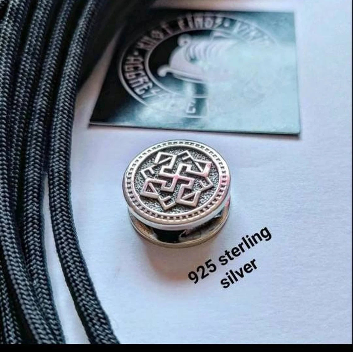 925 Sterling Silver Round Bead VALKYRIE Bead for Bracelet Viking Jewelry Men's Accessory. Original author's products.