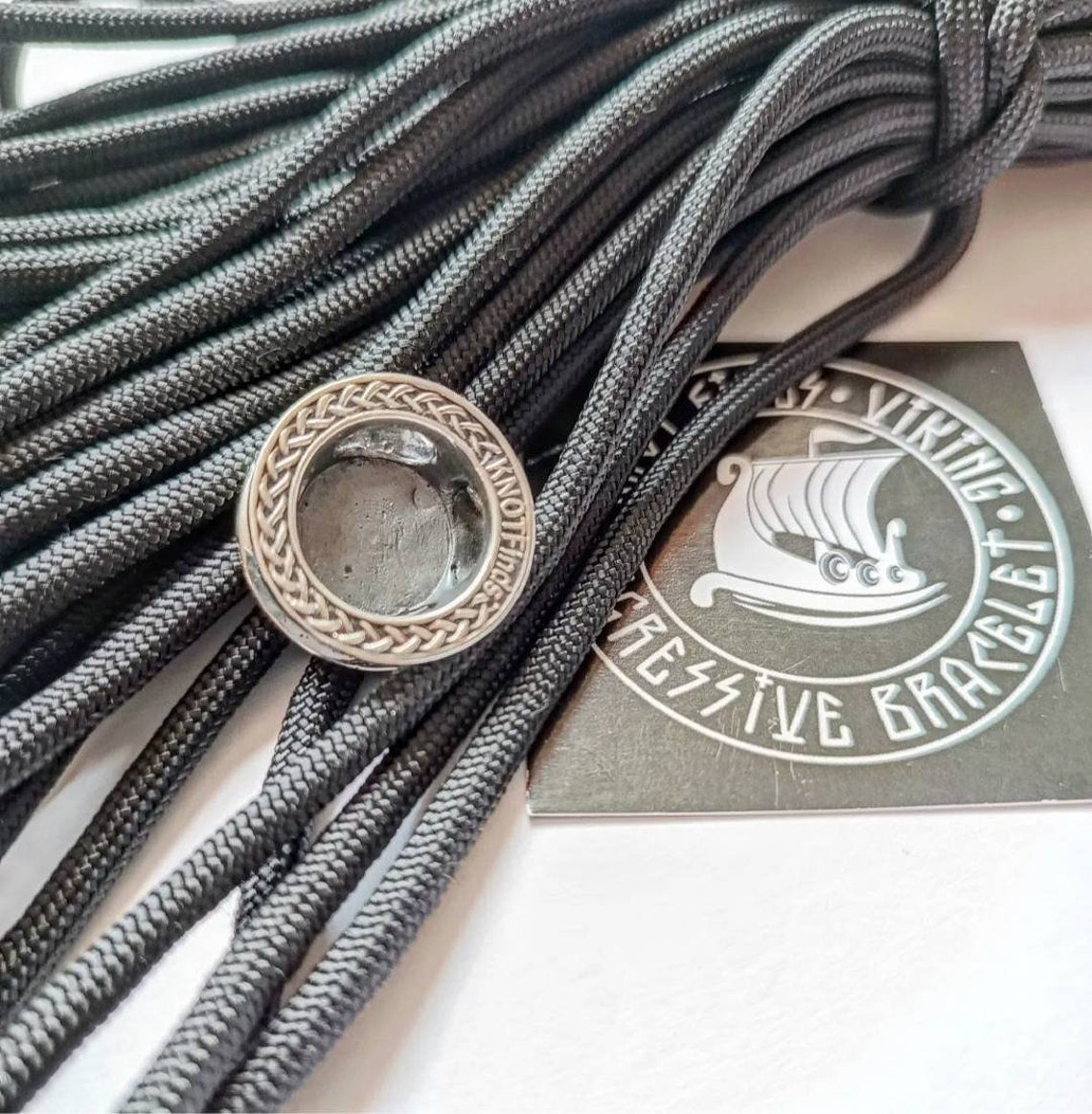 Steel Round Bead SVAROG SQUARE Bead for Bracelet Viking Jewelry Men's Accessory.