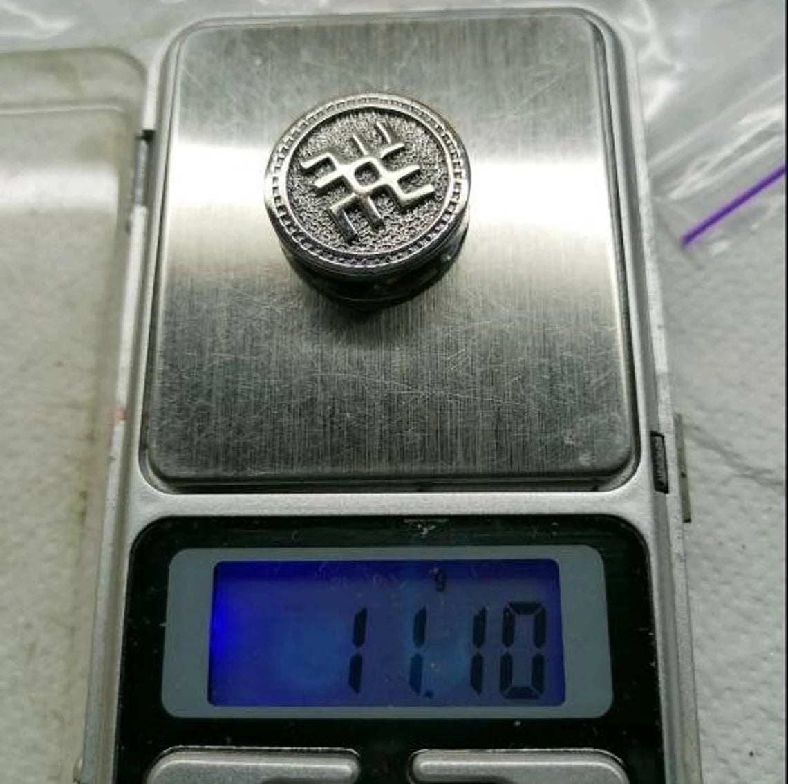 925 Sterling Silver Round Bead SVAROG Bead for Bracelet Viking Jewelry Men's Accessory. Original author's products.
