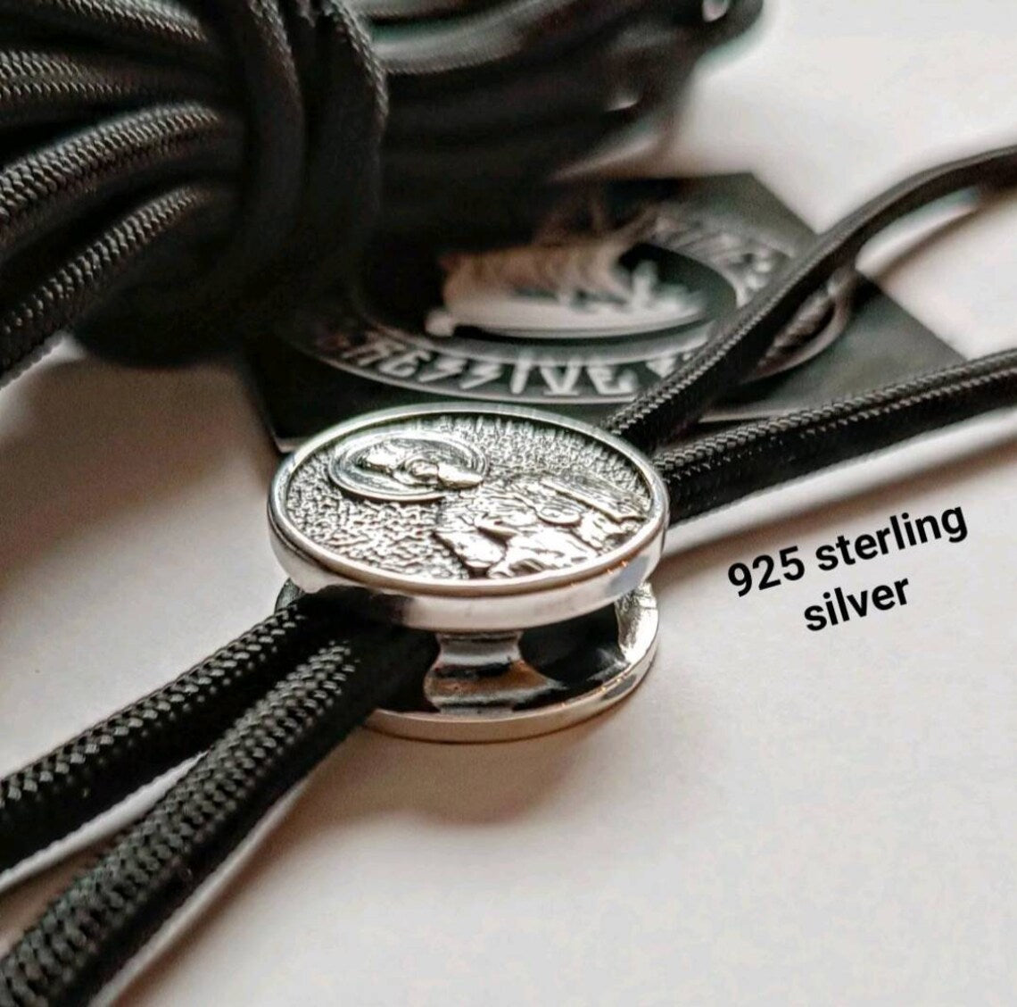 Saint Nicholas symbol. 925 Sterling Silver Round Bead. Bead for Bracelet. Religious Accessory. Easter holidays.