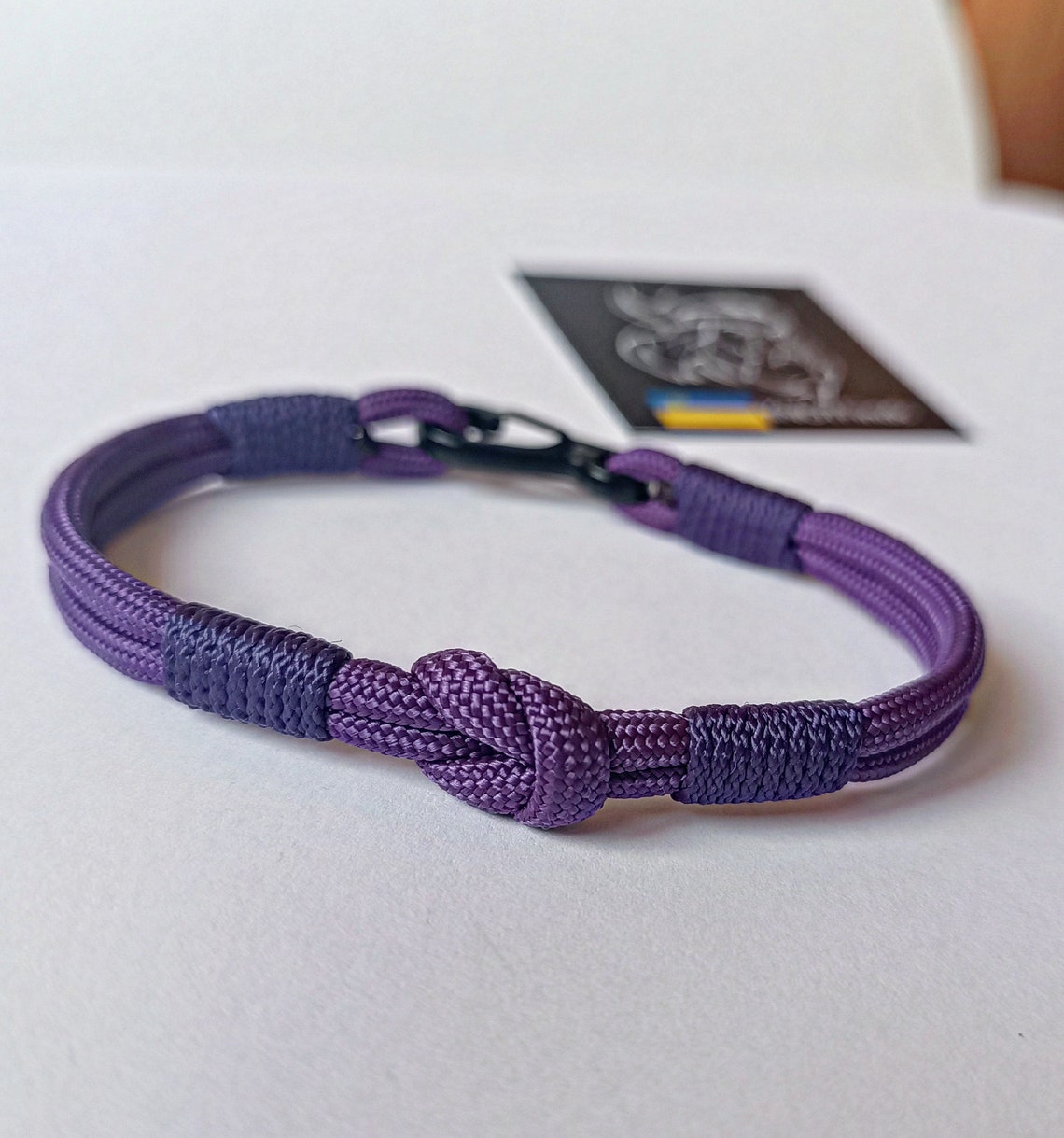 Thin purple bracelet. Mystical bracelet. Skydiving bangle. Surfer bracelet. Summer bangle. Beach accessory. Unusual bangle color.