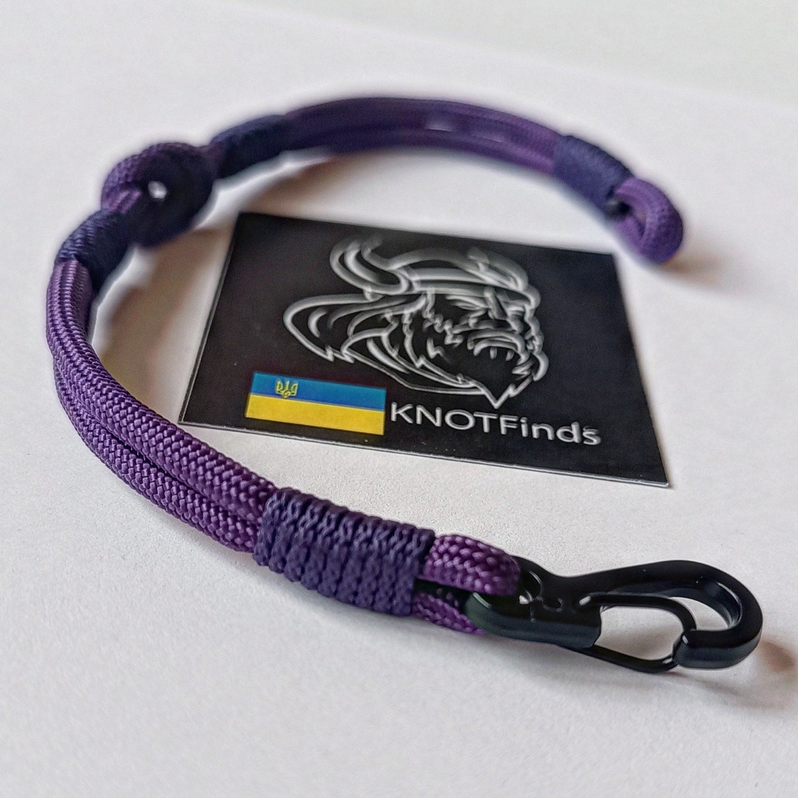 Thin purple bracelet. Mystical bracelet. Skydiving bangle. Surfer bracelet. Summer bangle. Beach accessory. Unusual bangle color.
