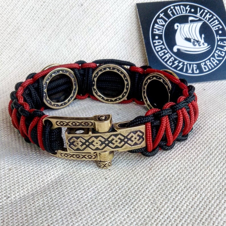 Paracord bracelet / Viking bracelet / Scandinavian jewelry / gift for him / parachute cord / viking cuff