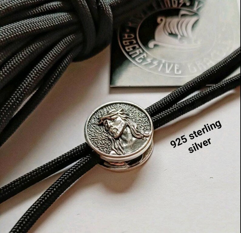 Jesus Christ symbol. 925 Sterling Silver Round Bead. Bead for Bracelet. Religious Accessory. Easter holidays.