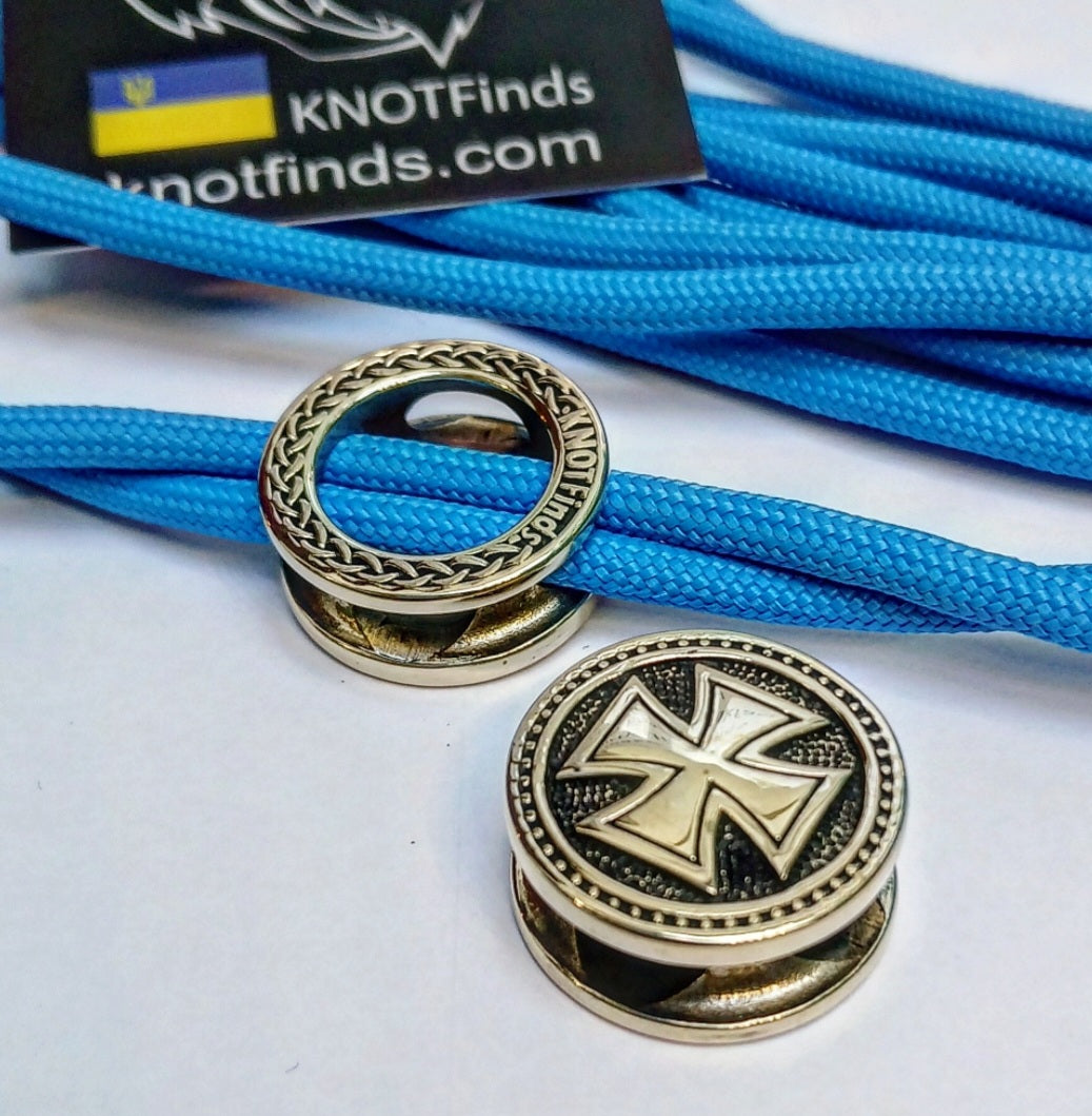 Templar Cross Bead | Solid Brass Cross Charm | Fast Shipping from USA | Viking, Paracord & Jewelry Supply