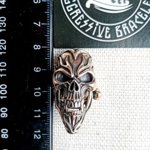 Lock for bracelet SKULL. The lock is made of brass. Great for weaving Viking style paracord. viking jewelry, hand casting