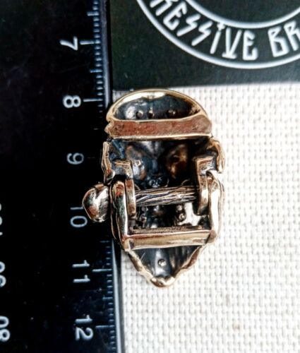 Lock for bracelet SKULL. The lock is made of brass. Great for weaving Viking style paracord. viking jewelry, hand casting