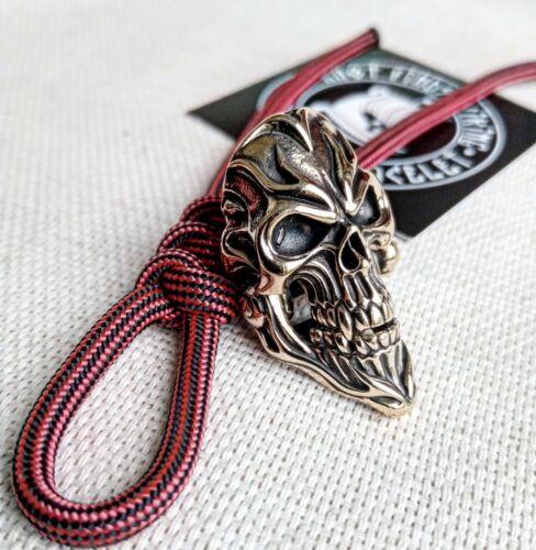 Lock for bracelet SKULL. The lock is made of brass. Great for weaving Viking style paracord. viking jewelry, hand casting