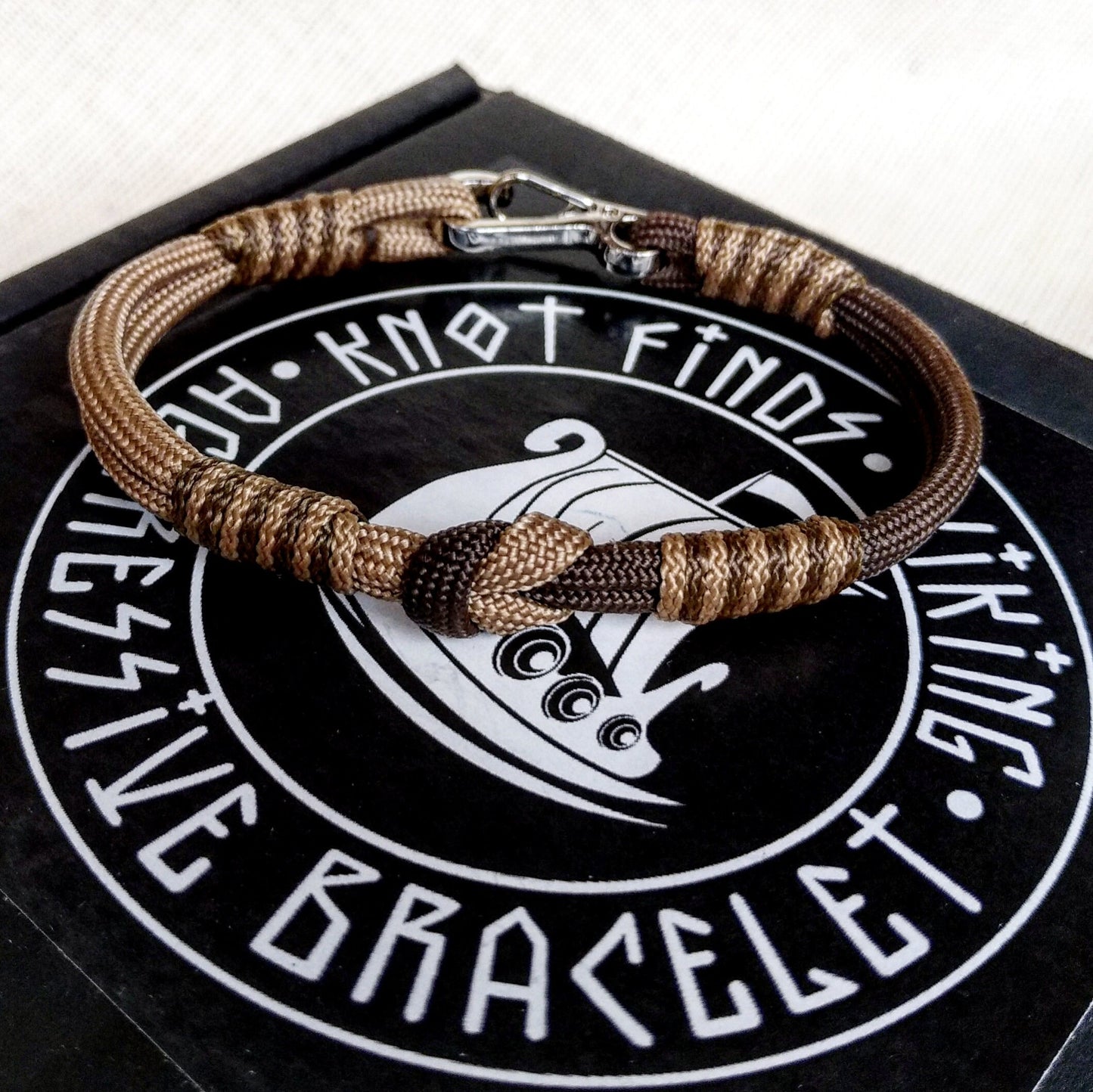 Viking bracelet / Scandinavian jewelry / gift for him / paracord bracelet / parachute cord / viking cuff / biker bangle