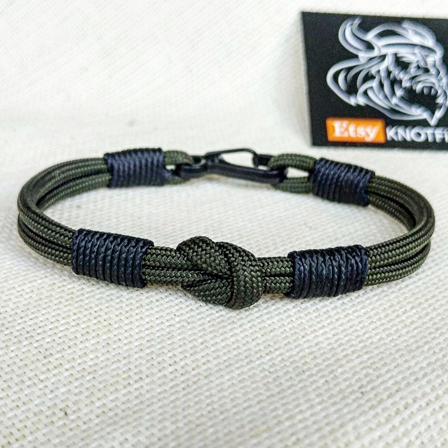 Unloading camp bangle. Thin military bracelet. Bangle rope. Army style.