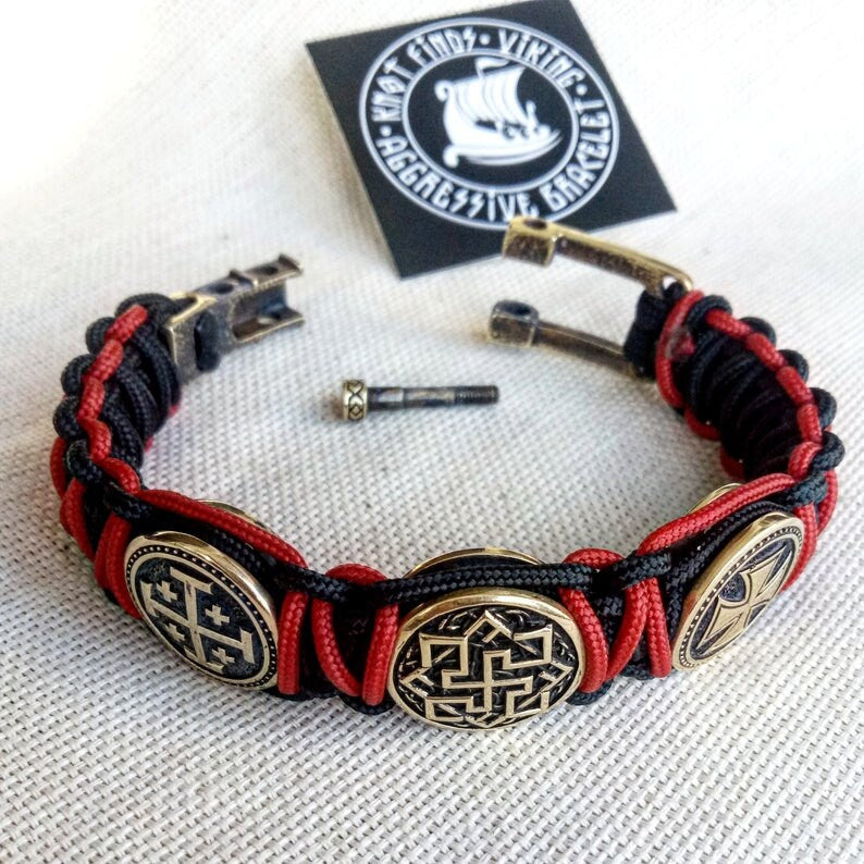 Paracord bracelet / Viking bracelet / Scandinavian jewelry / gift for him / parachute cord / viking cuff