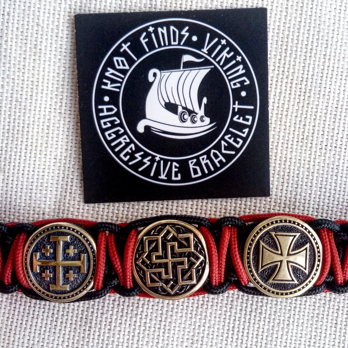 Templar bracelet / paracord bracelet / gift for him / illuminati items