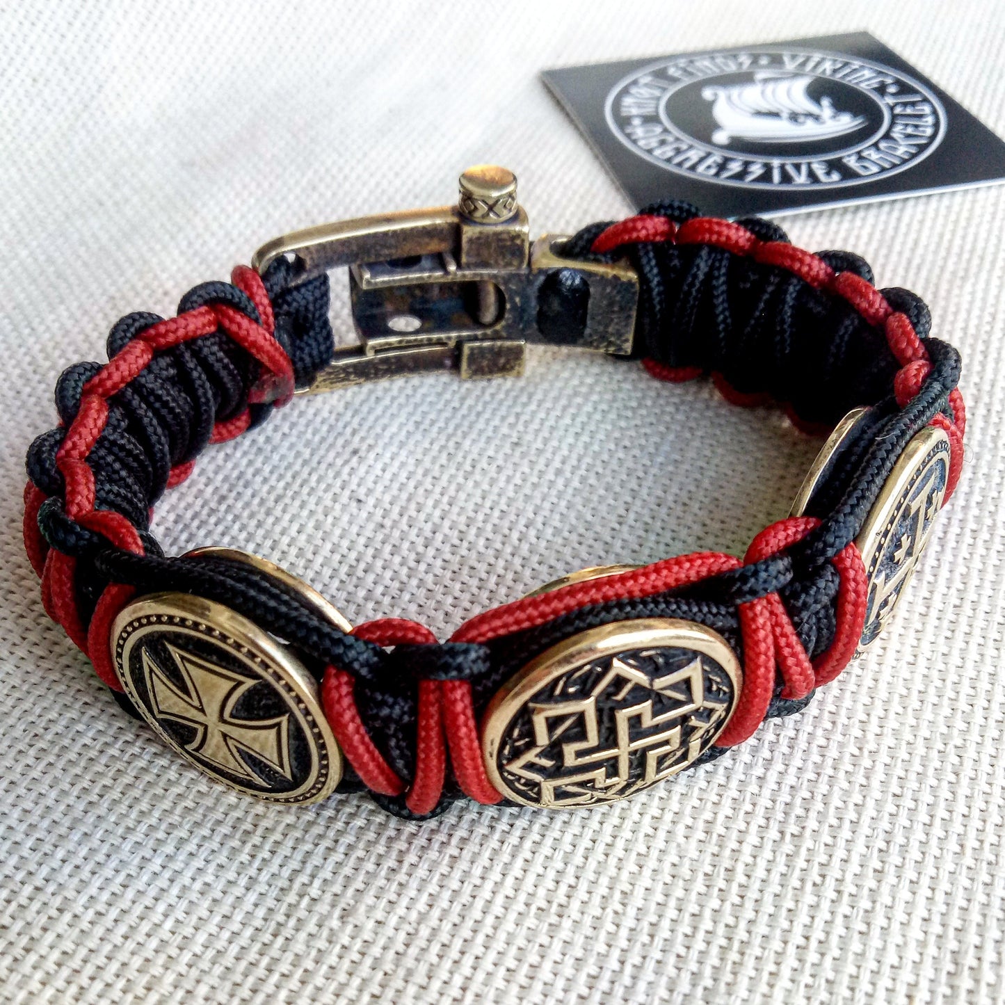 Templar bracelet / paracord bracelet / gift for him / illuminati items