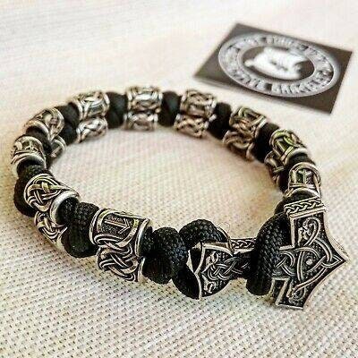 Thor's Hammer Paracord bracelet. Viking style. Mens jewelry and accessories.