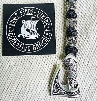 Scandinavian Black bangle. Bracelet with steel beads. Viking jewelry.