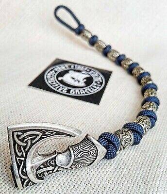 Navy Blue nordic bangle. Mens accessory. Viking jewelry. Paracord bracelet.
