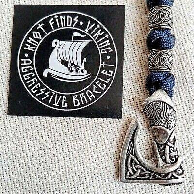 Navy Blue nordic bangle. Mens accessory. Viking jewelry. Paracord bracelet.