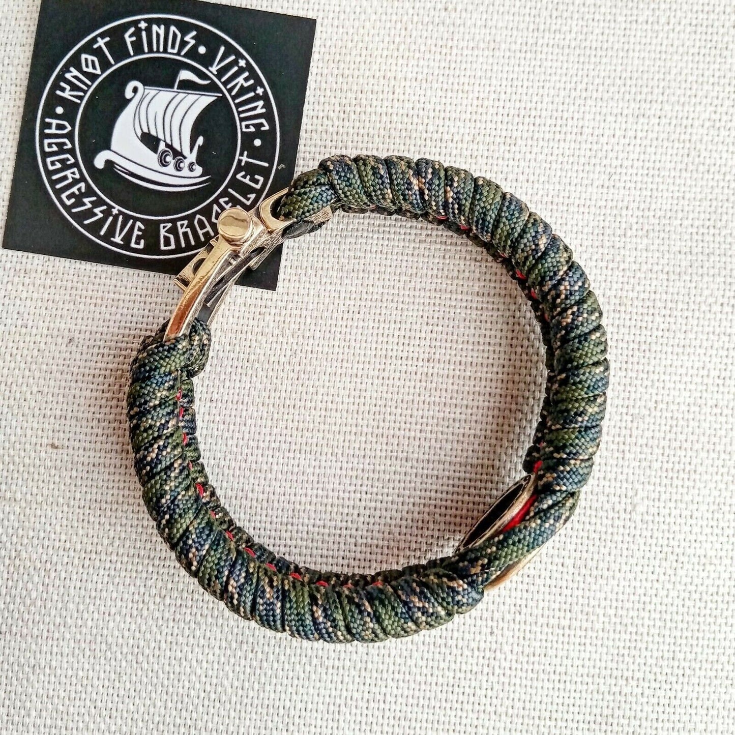 Bracelet of the northern paracord "JERUSALEM CROSS ". Original brutal bracelet made of Celtic knots and beads. Viking style.