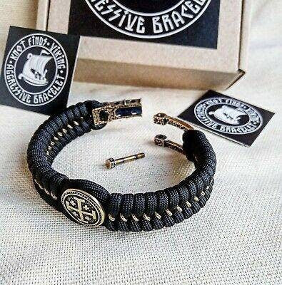 Jerusalem cross, Paracord bracelet, men's accessories.