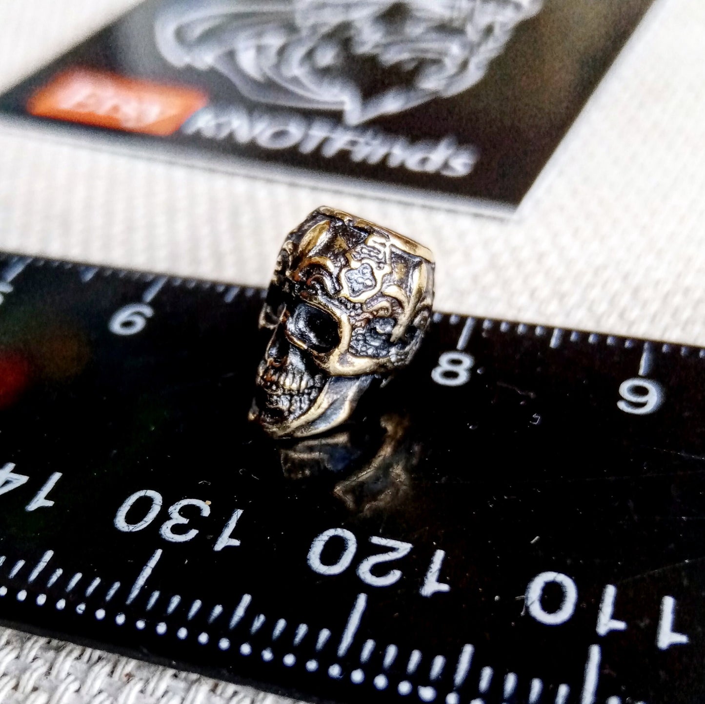 Paracord brass beads skull. Beads for paracord. Horror skull. Skull symbol. Viking jewelry.