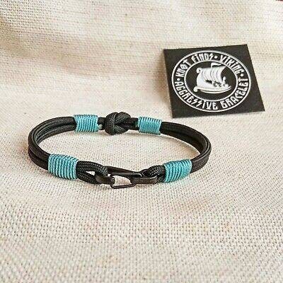 Thin skydiving bracelet made of paracord and carbine for men. Sky style. Extreme durable.