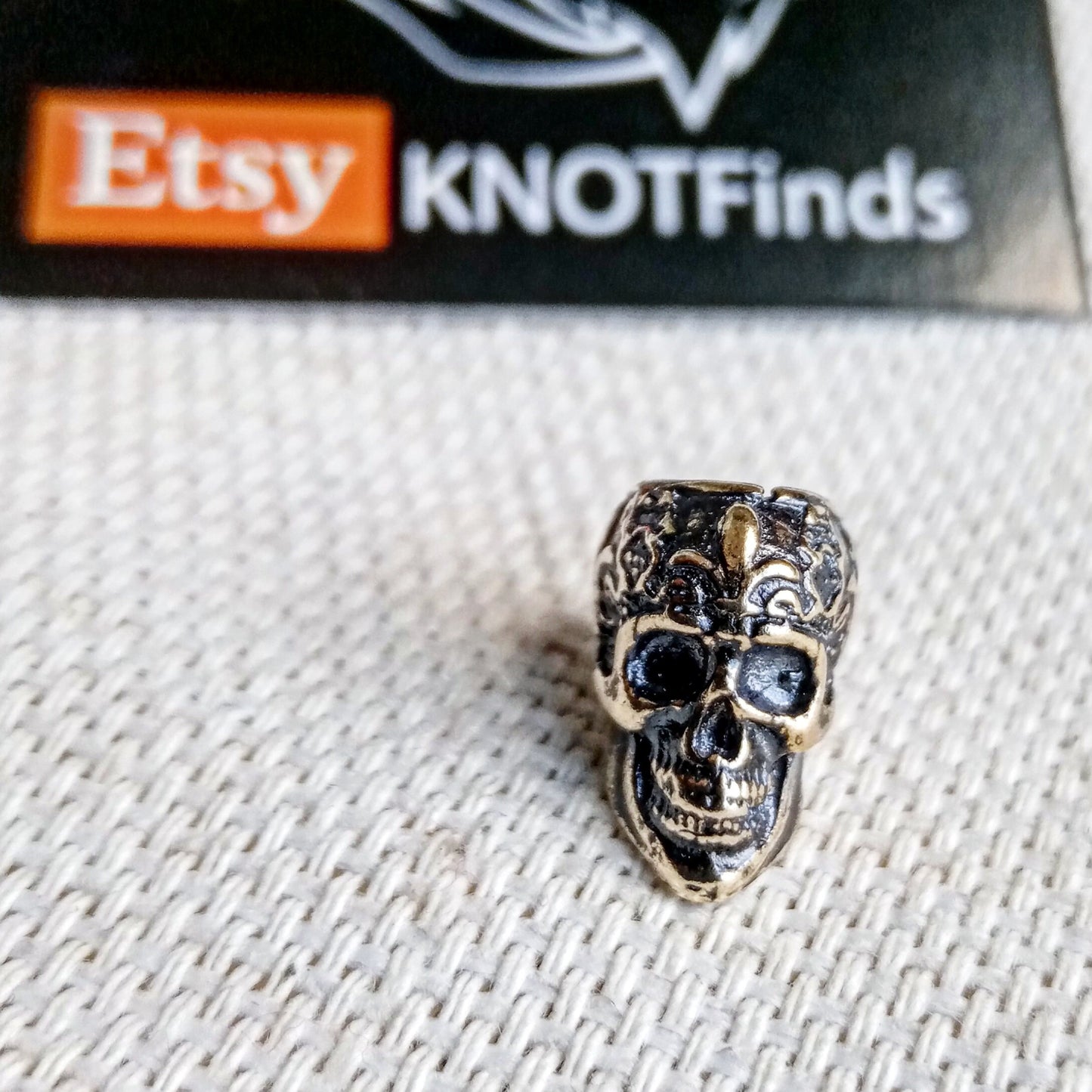 Paracord brass beads skull. Beads for paracord. Horror skull. Skull symbol. Viking jewelry.